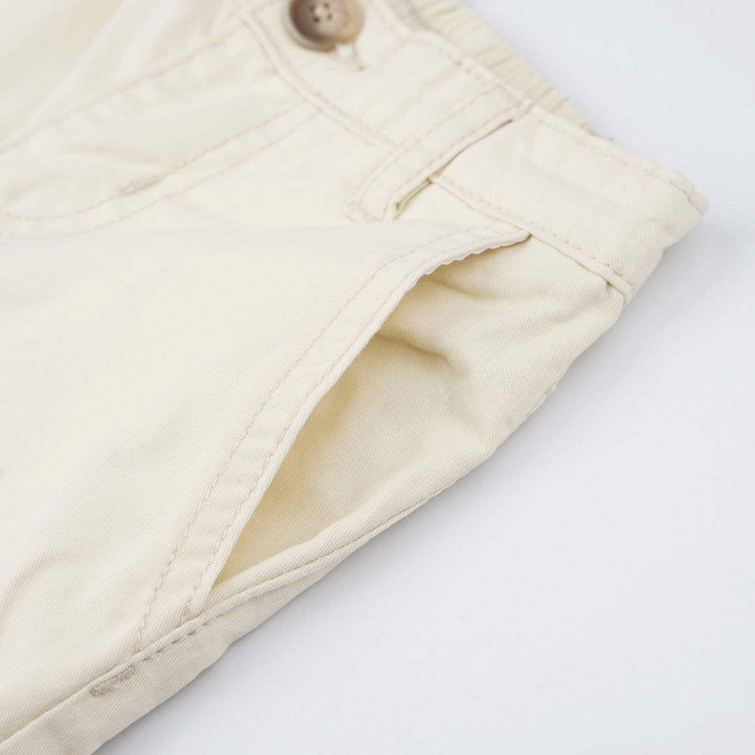 Poney Baby Boy Light Khaki Zip-Up Long Pants