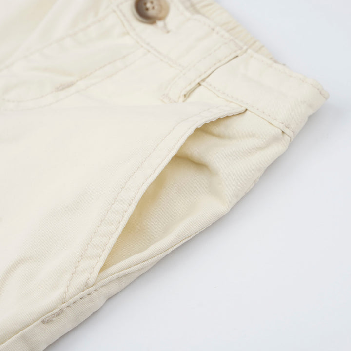 Poney Baby Boy Light Khaki Zip-Up Long Pants