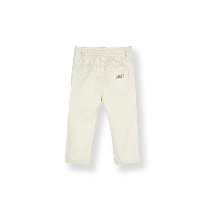 Poney Baby Boy Light Khaki Zip-Up Long Pants