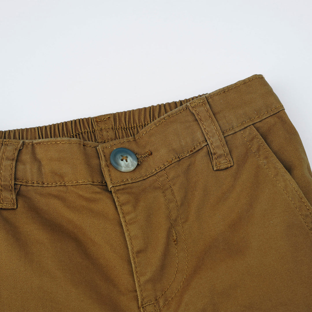 Poney Baby Boy Brown Zip-Up Long Pants