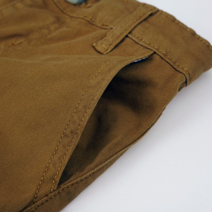 Poney Baby Boy Brown Zip-Up Long Pants