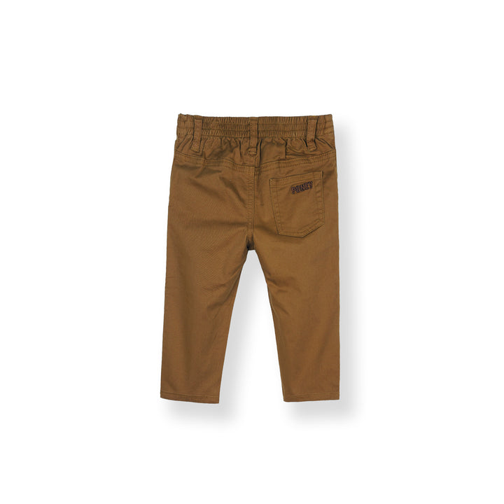 Poney Baby Boy Brown Zip-Up Long Pants