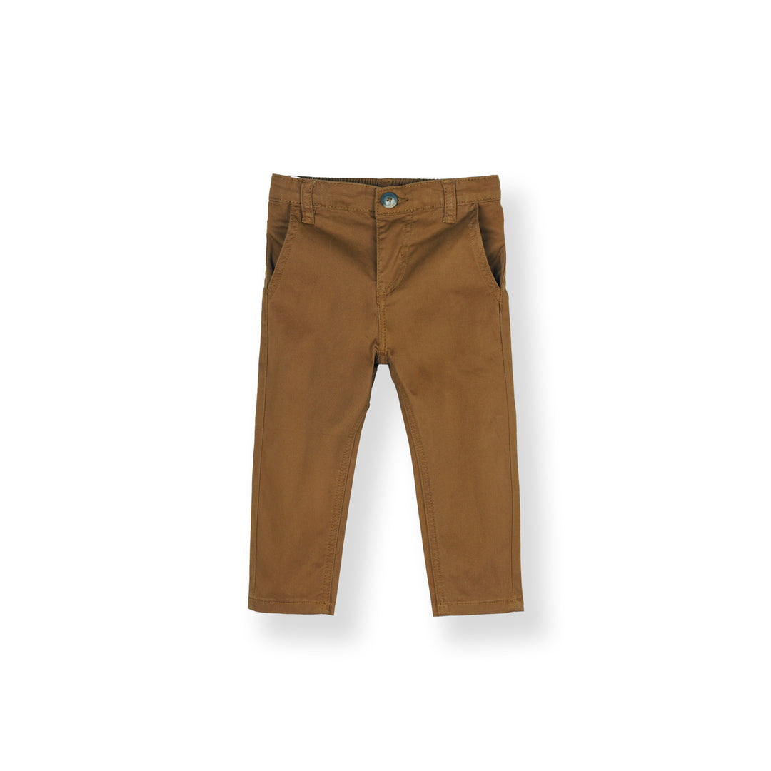 Poney Baby Boy Brown Zip-Up Long Pants