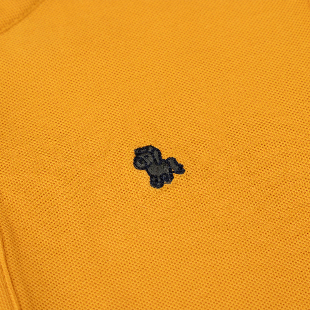 Boys Mustard Trail Henley Short Sleeve Polo