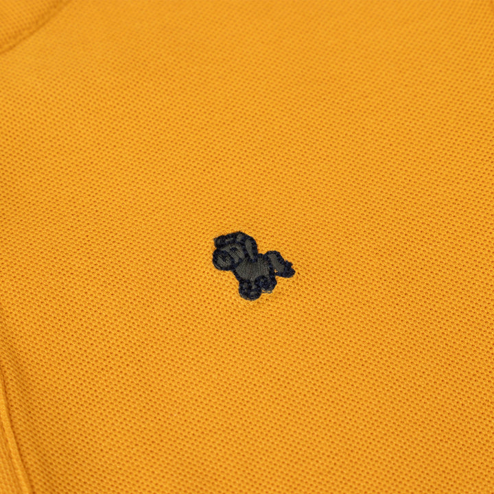 Boys Mustard Trail Henley Short Sleeve Polo