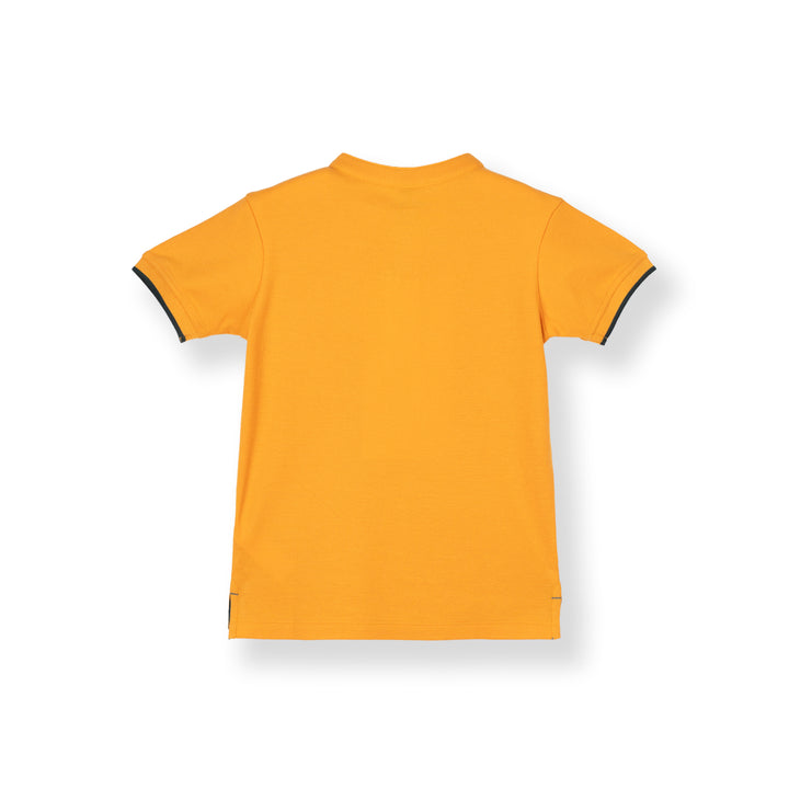 Boys Mustard Trail Henley Short Sleeve Polo