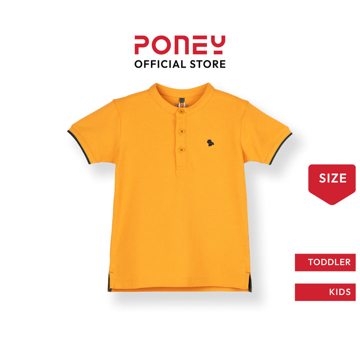 Boys Mustard Trail Henley Short Sleeve Polo