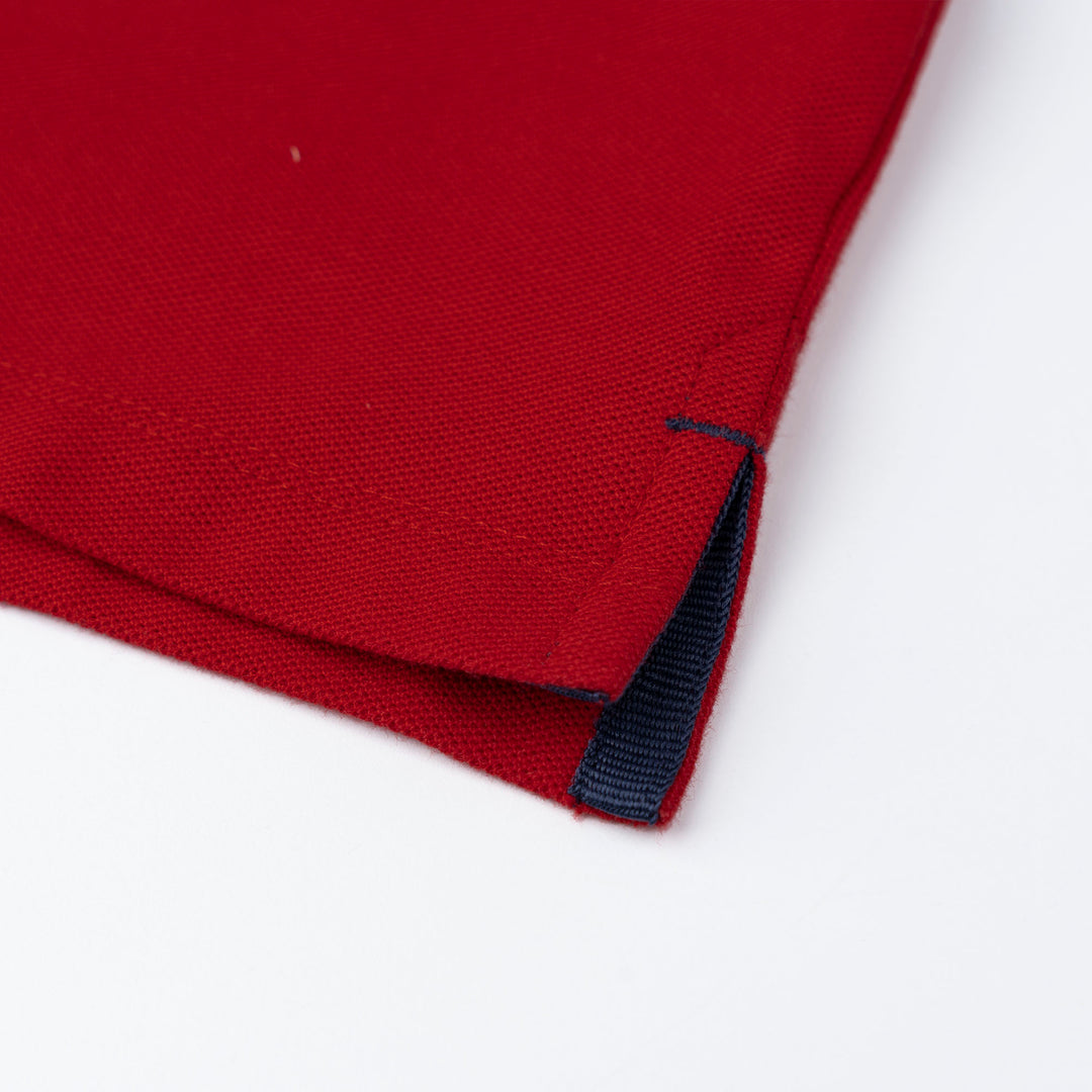Red Pioneer Henley Short Sleeve Polo