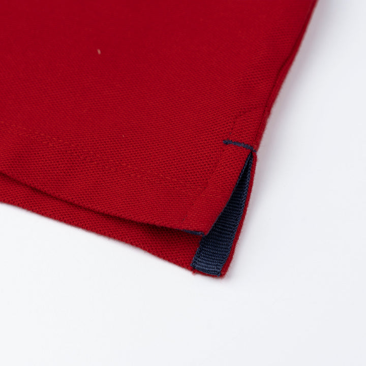 Red Pioneer Henley Short Sleeve Polo