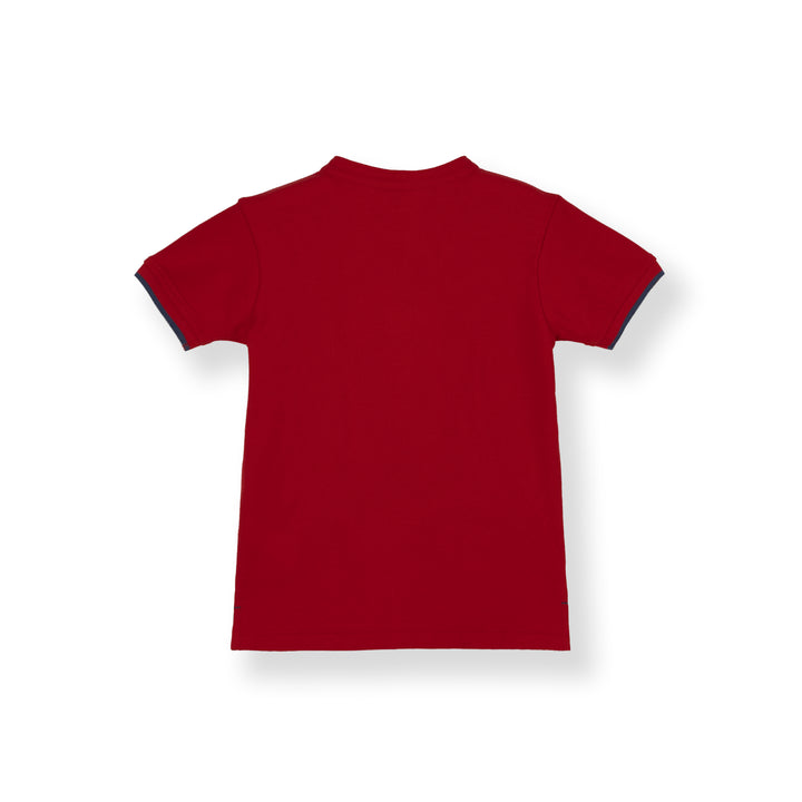 Red Pioneer Henley Short Sleeve Polo