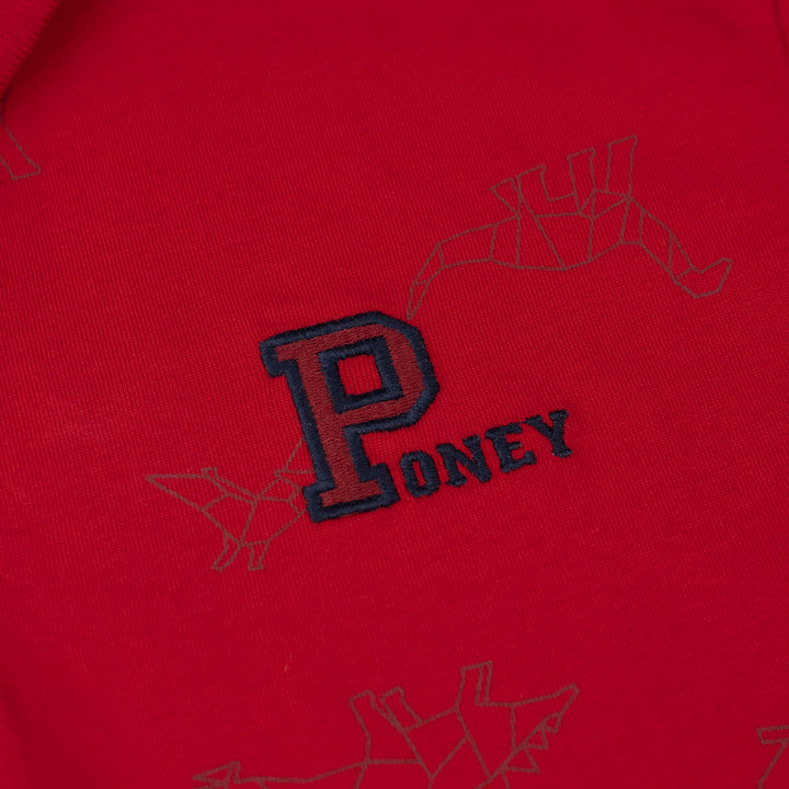 Dino Trek Red Short Sleeve Polo