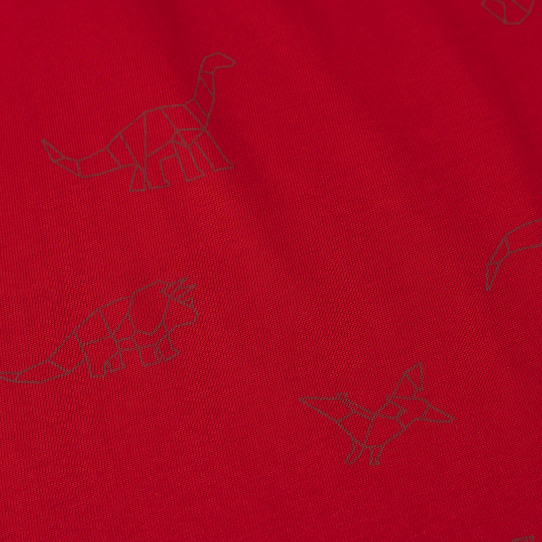 Dino Trek Red Short Sleeve Polo