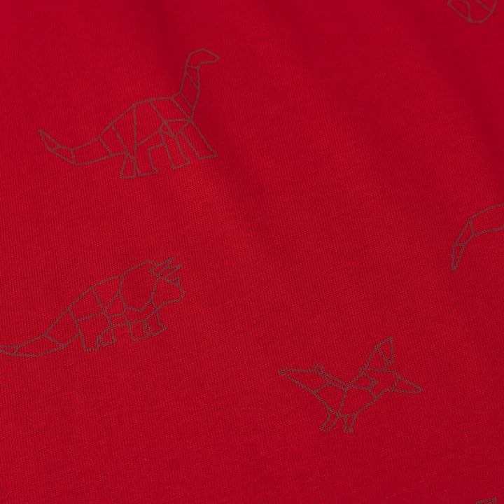 Dino Trek Red Short Sleeve Polo
