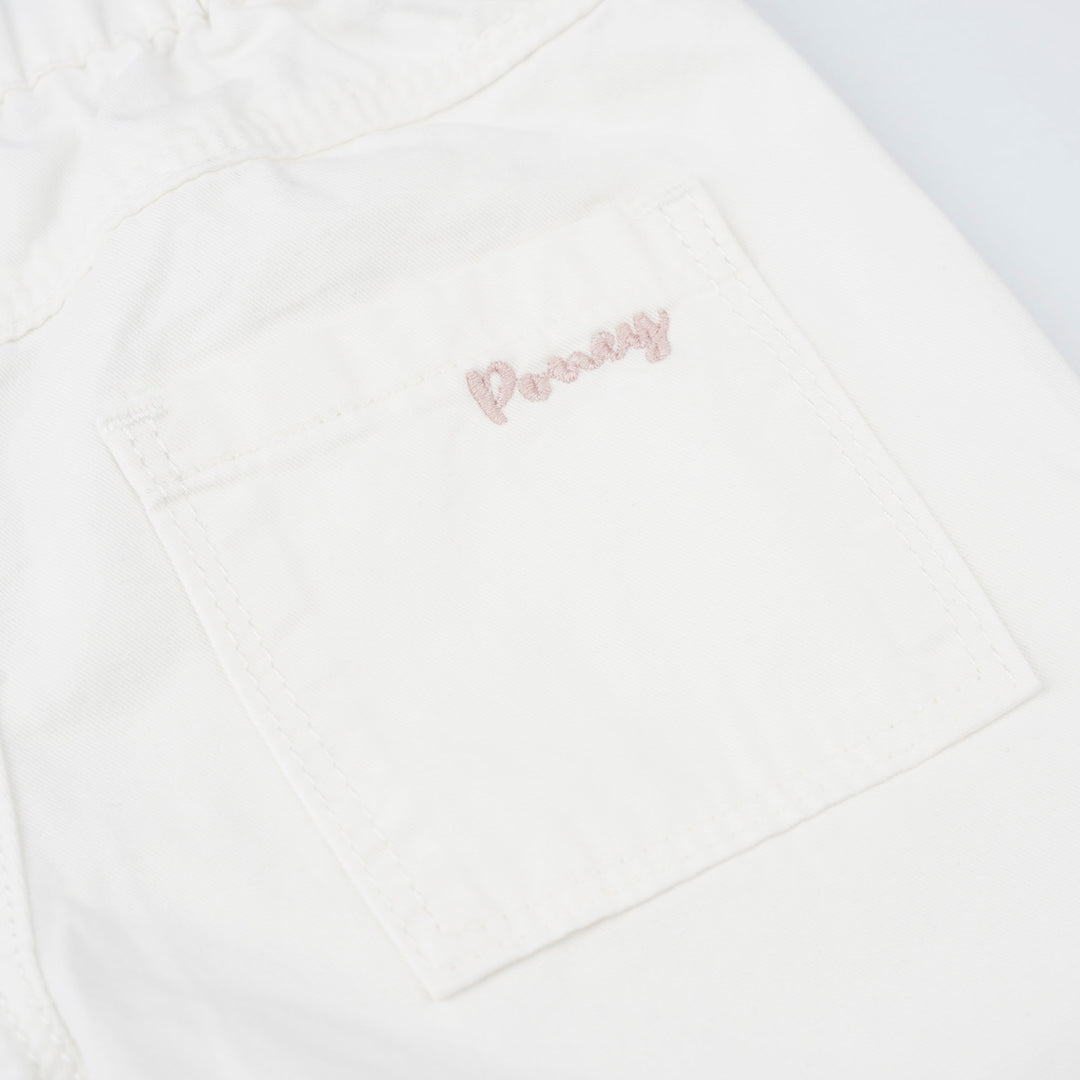 Poney Girl White Wide Leg Long Pants