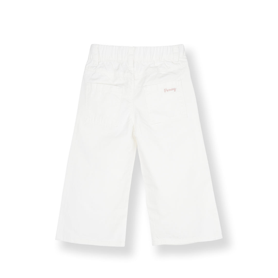 Poney Girl White Wide Leg Long Pants