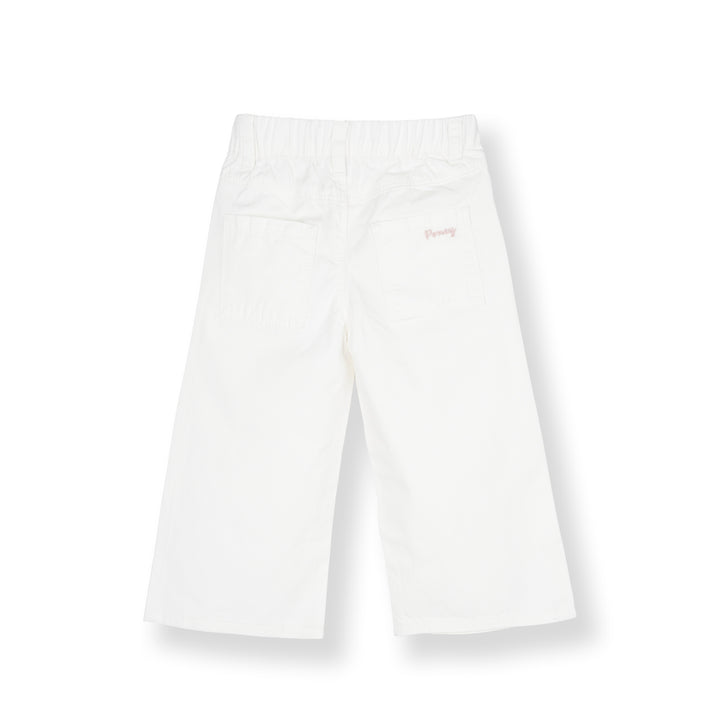 Poney Girl White Wide Leg Long Pants