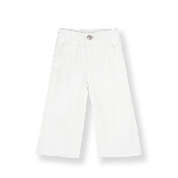 Poney Girl White Wide Leg Long Pants