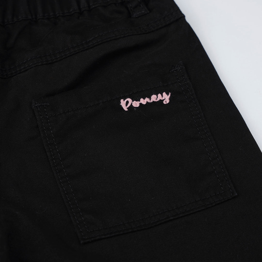 Poney Girl Black Wide Leg Long Pants