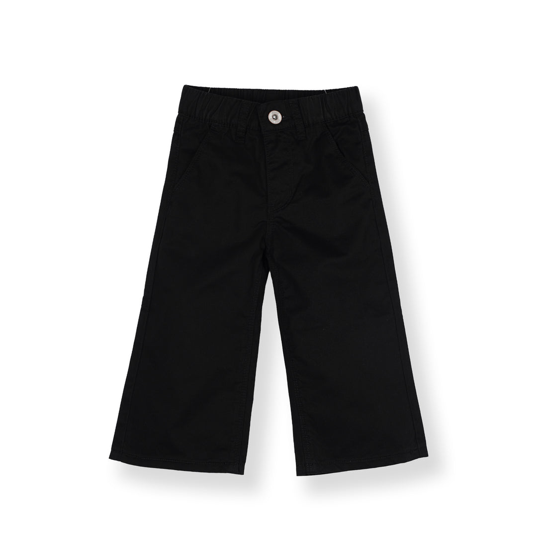 Poney Girl Black Wide Leg Long Pants