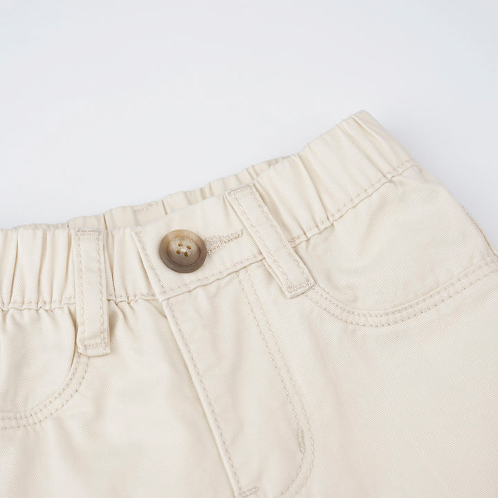 Poney Light Khaki Zip-Up Long Pants