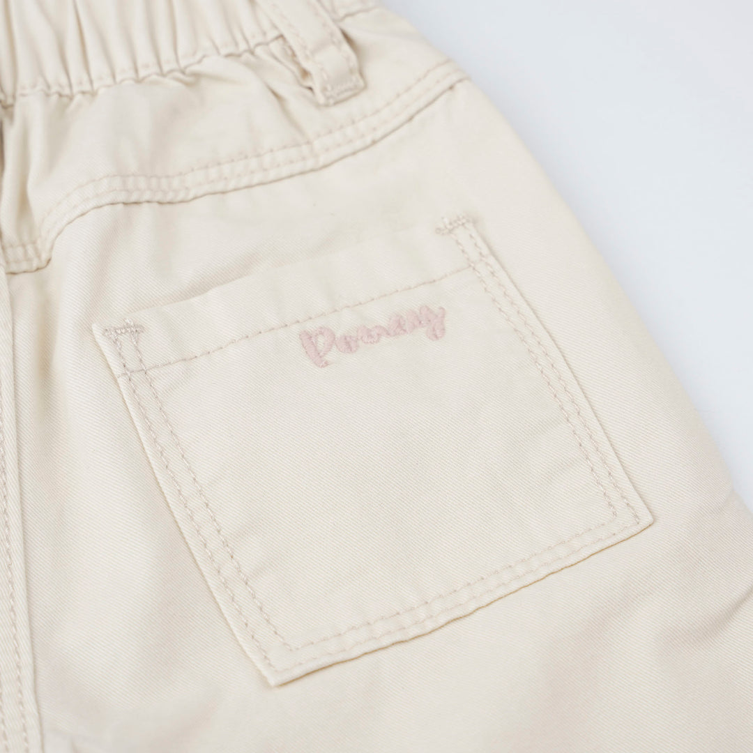 Poney Light Khaki Zip-Up Long Pants