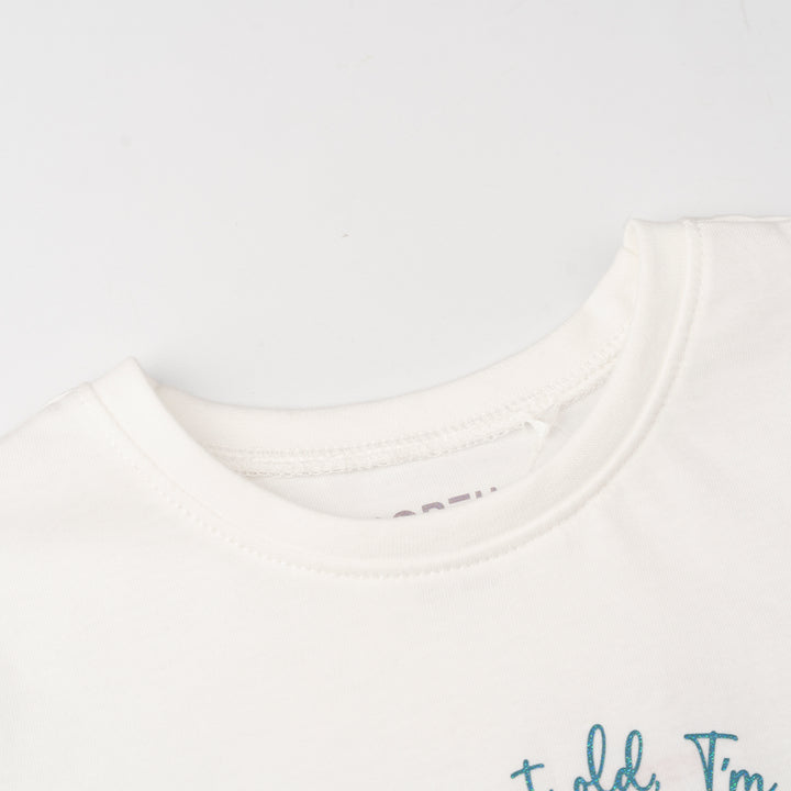 Poney Girls White Groovy Wheels Short Sleeve Tee