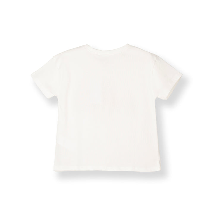 Poney Girls White Groovy Wheels Short Sleeve Tee