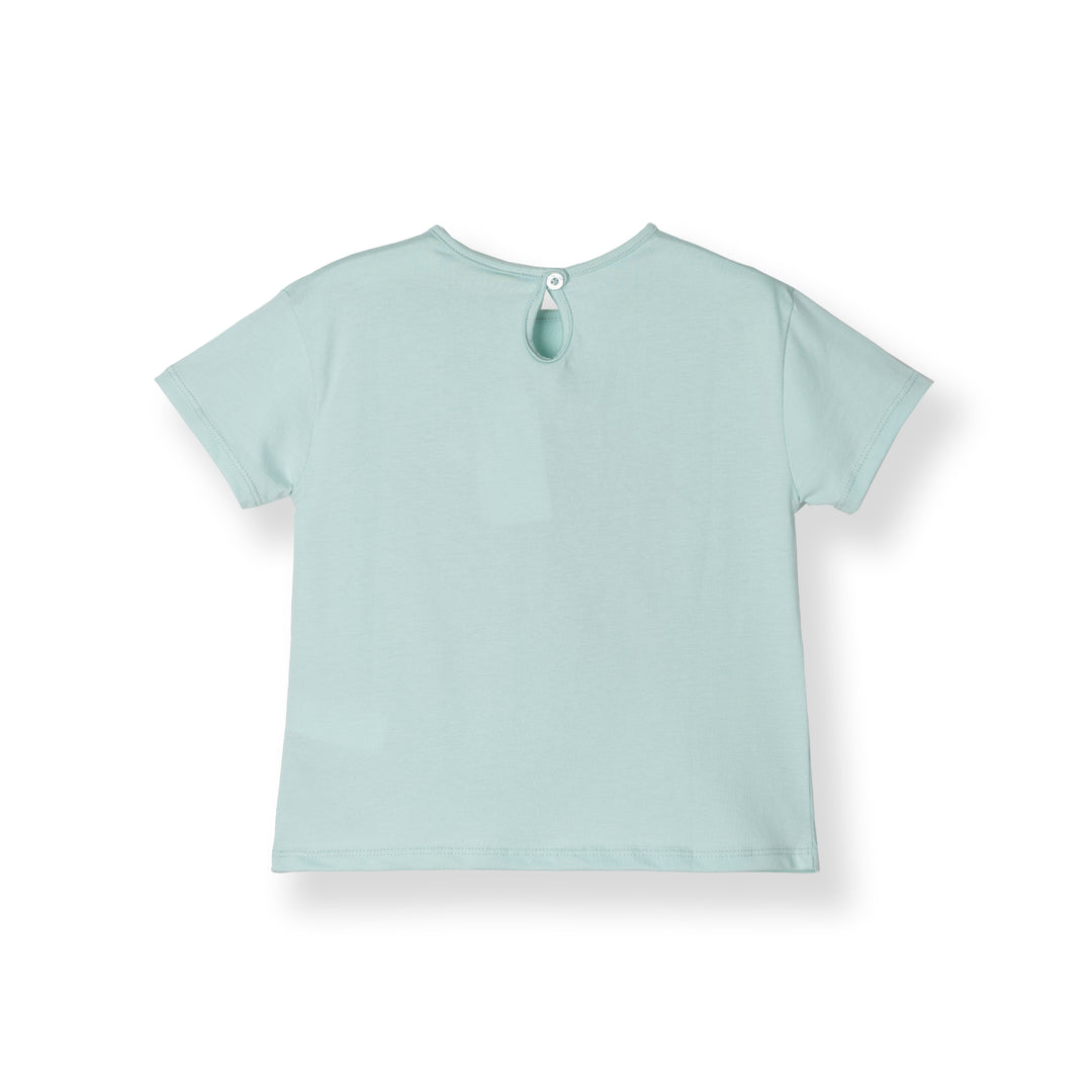 Poney Girls Turquoise Bold Bloom Short Sleeve Tee