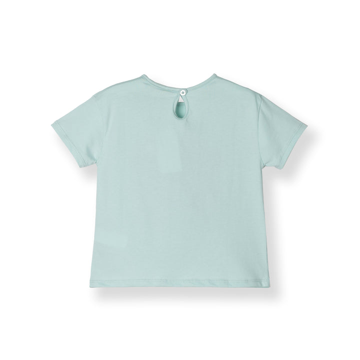 Poney Girls Turquoise Bold Bloom Short Sleeve Tee