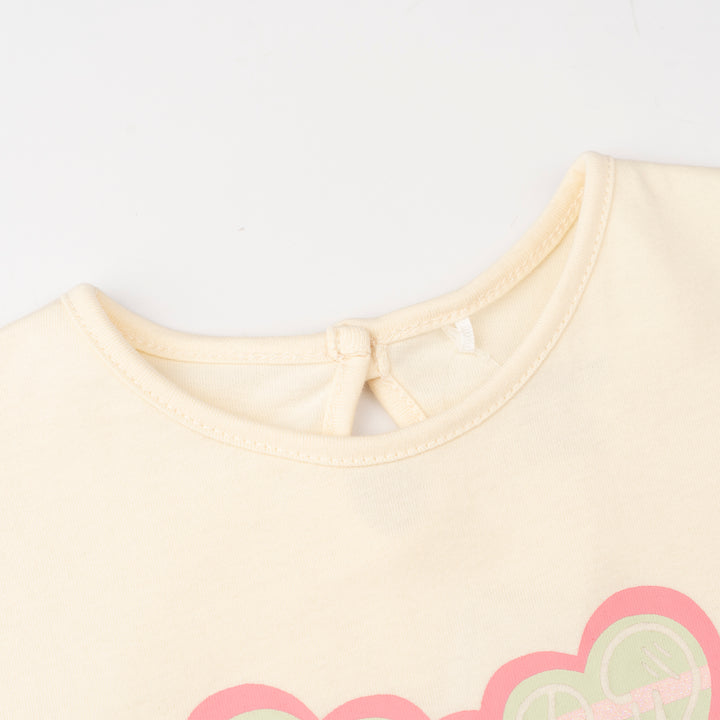 Poney Girls Beige Sunny Shades Short Sleeve Tee
