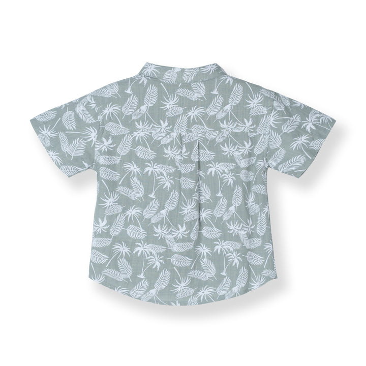 Tropical Leave Loose Fit Short Sleeve Shirt