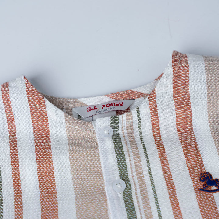 Cocoa Stripe Long Sleeve Shirt