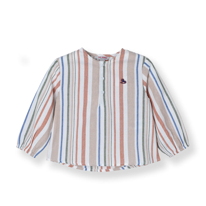 Cocoa Stripe Long Sleeve Shirt