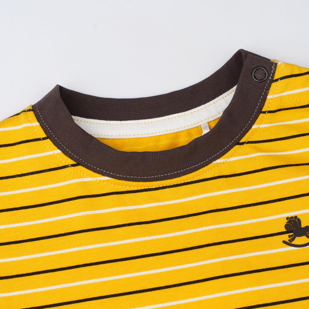 Mustard Stripe Short Sleeve Tee