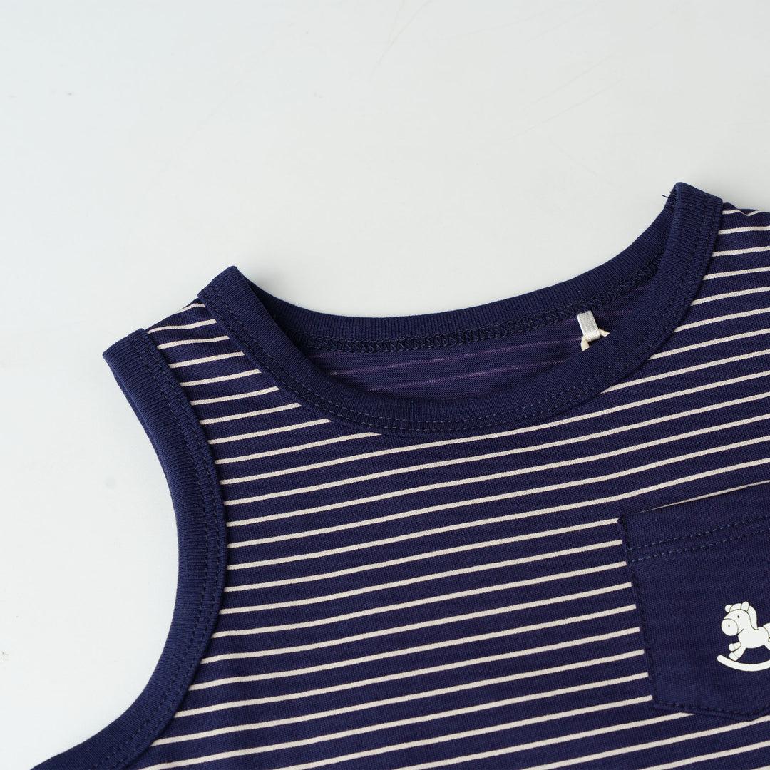 Baby Boy Urban Stripe Sleeveless Tee