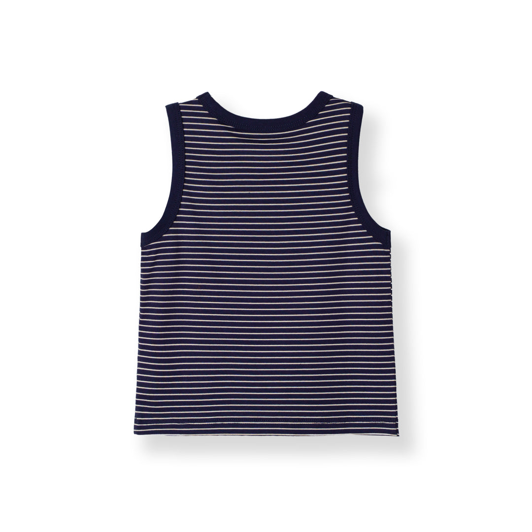 Baby Boy Urban Stripe Sleeveless Tee