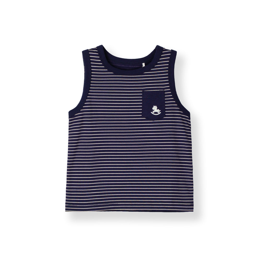 Baby Boy Urban Stripe Sleeveless Tee