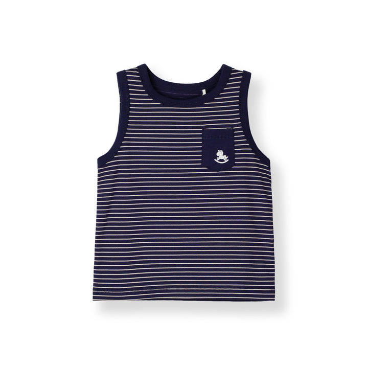 Baby Boy Urban Stripe Sleeveless Tee