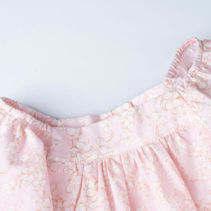 Printed Cotton with Circular Sleeves Blouse