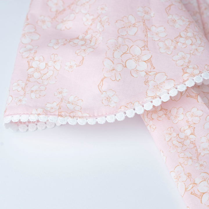 Printed Cotton with Circular Sleeves Blouse