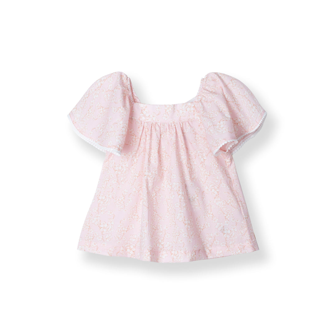 Printed Cotton with Circular Sleeves Blouse