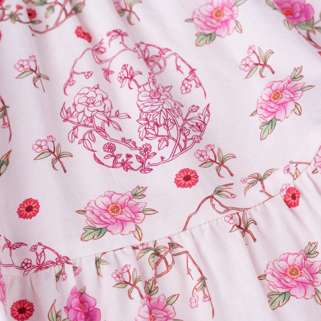 Blush Charm Cheongsam Short Sleeve Dress