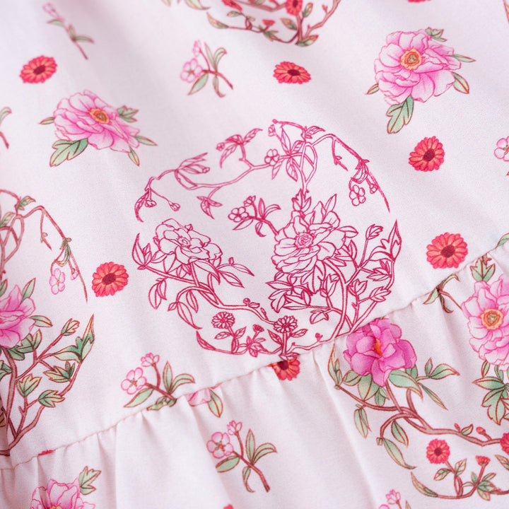 Blush Charm Cheongsam Short Sleeve Dress