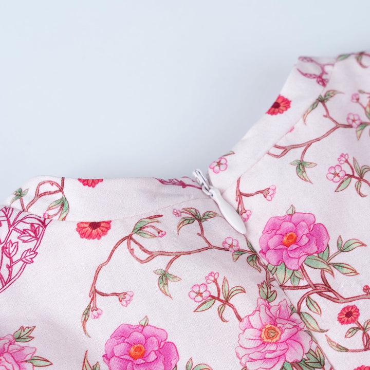 Blush Charm Cheongsam Short Sleeve Dress