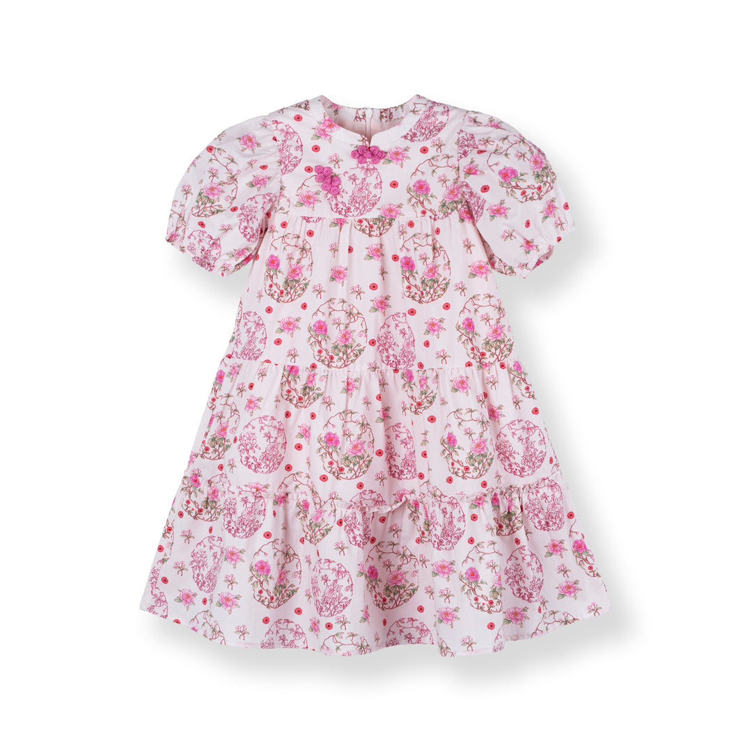 Blush Charm Cheongsam Short Sleeve Dress