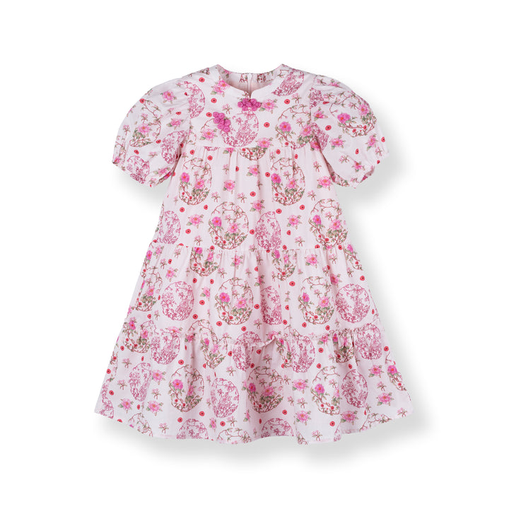 Blush Charm Cheongsam Short Sleeve Dress