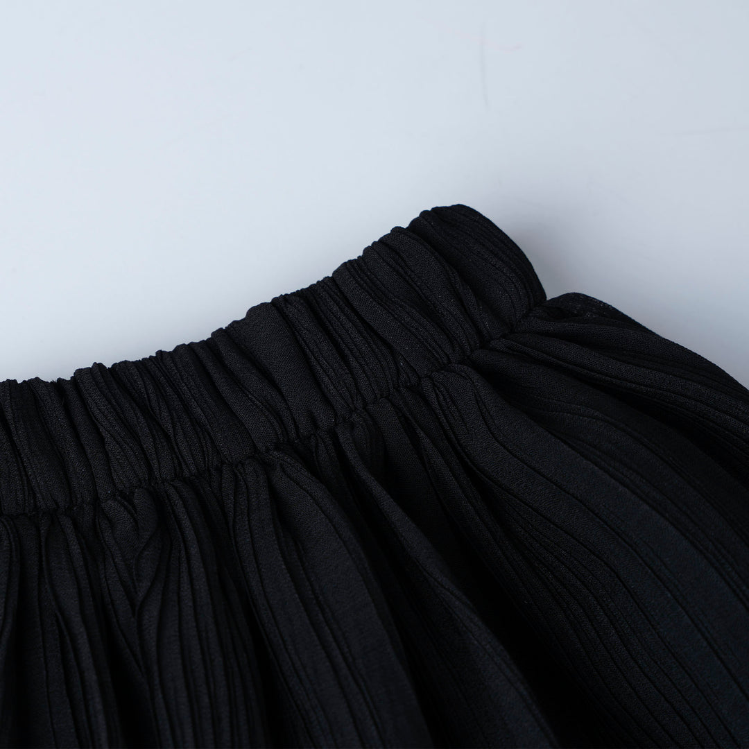 Poney Calf-Length Sheer Skirt