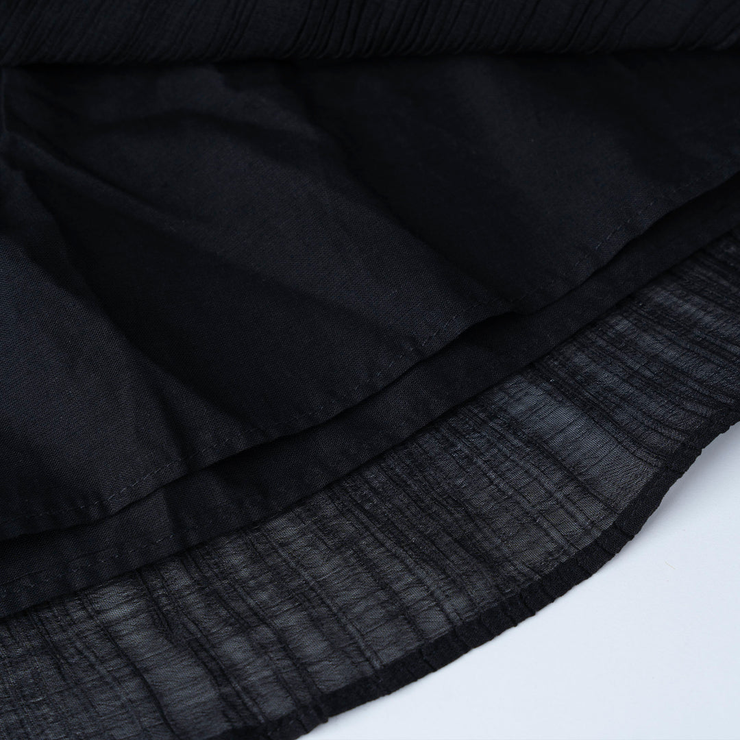 Poney Calf-Length Sheer Skirt