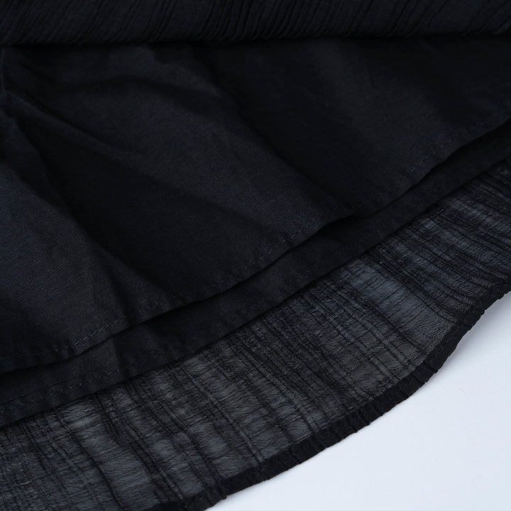 Poney Calf-Length Sheer Skirt