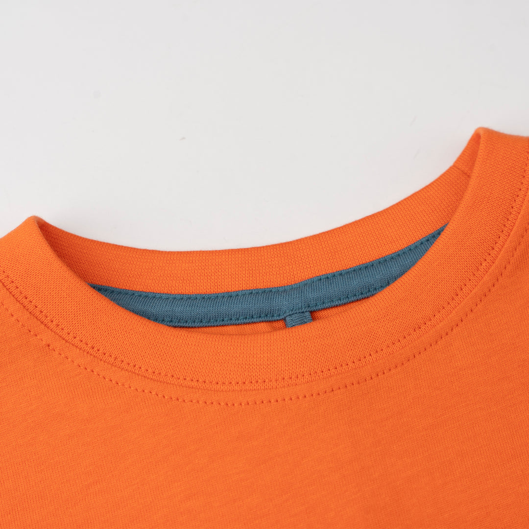 Poney Boys Orange Logo Short Sleeve Tee